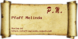 Pfaff Melinda névjegykártya