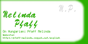 melinda pfaff business card